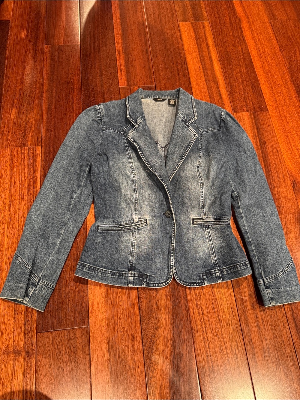 *Vintage Denim Tailored Jacket